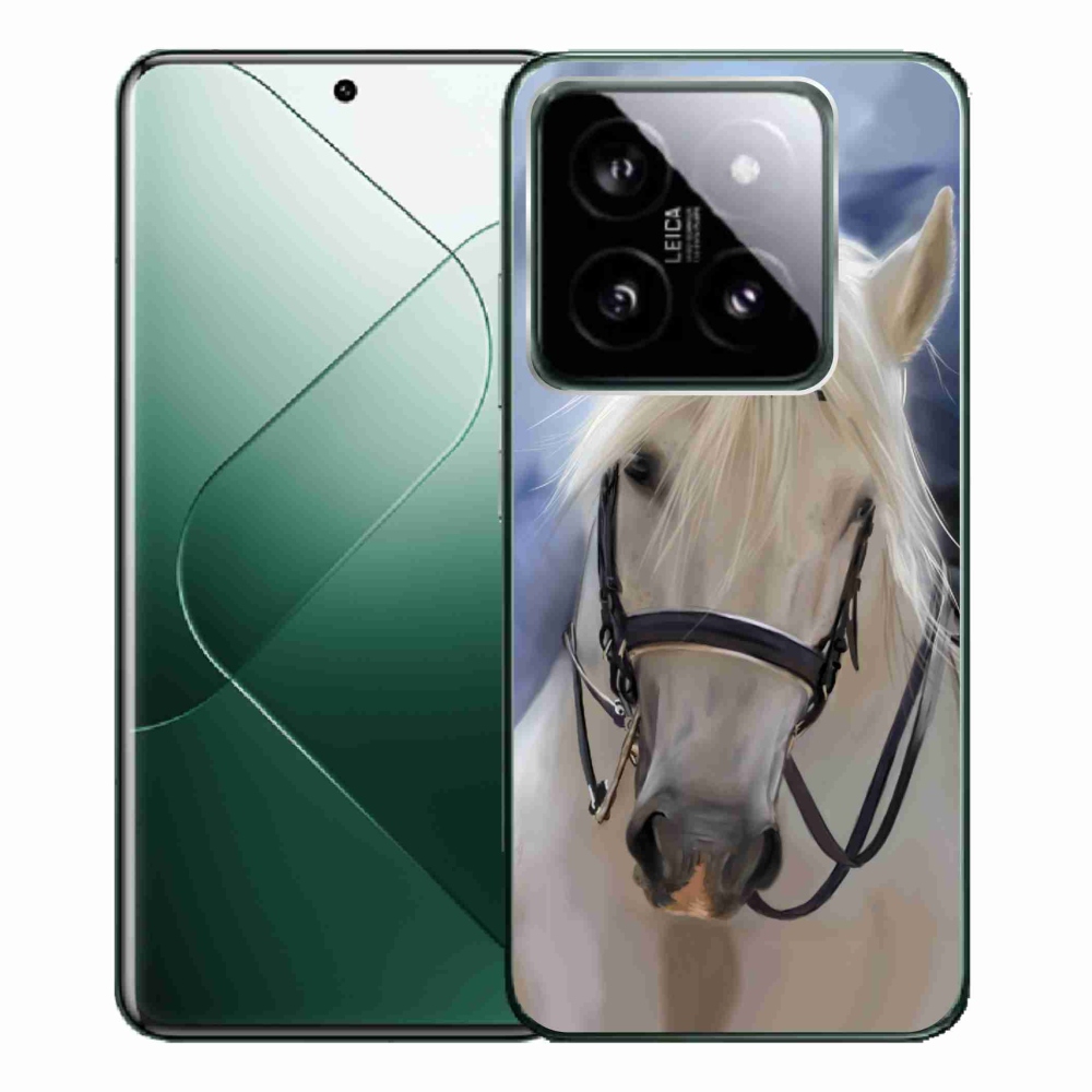 Gelový kryt mmCase na Xiaomi 14 Pro - bílý kůň