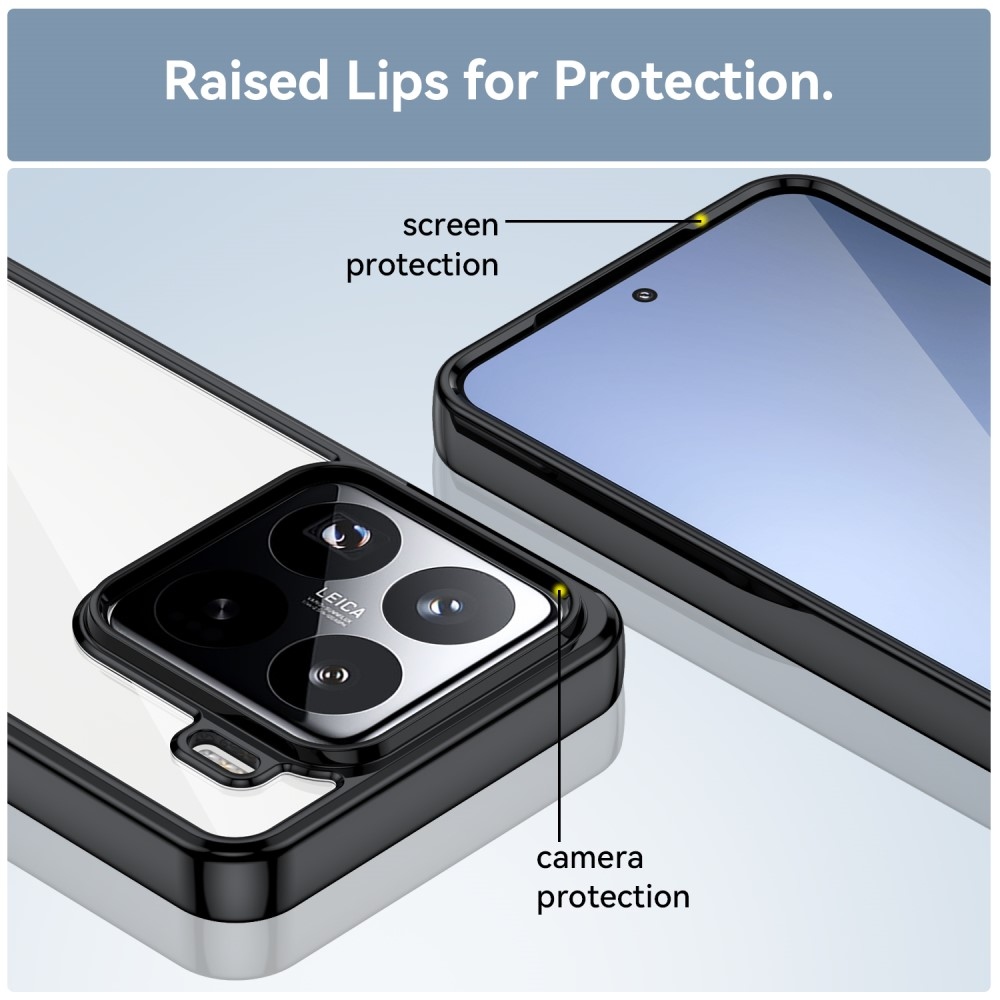 Gelový obal s pevnými zády na Xiaomi 15 Pro - černý