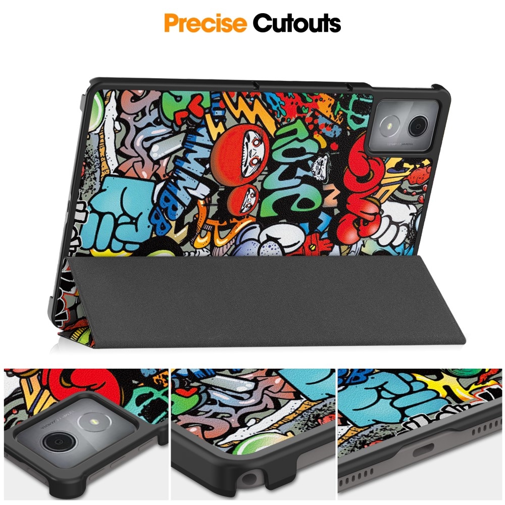 Patte chytré zavírací pouzdro na Lenovo Tab K11 Plus - graffiti