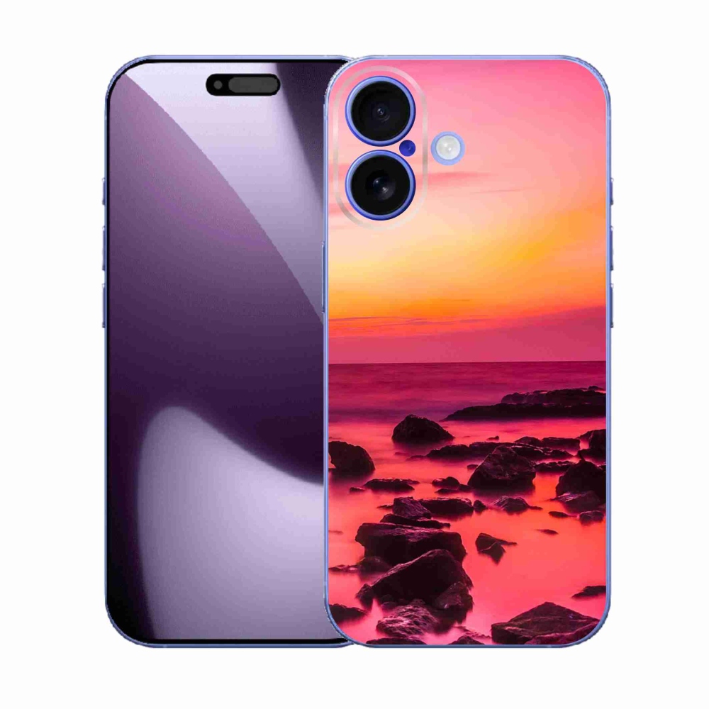 Gelový kryt mmCase na iPhone 17 - moře a záře