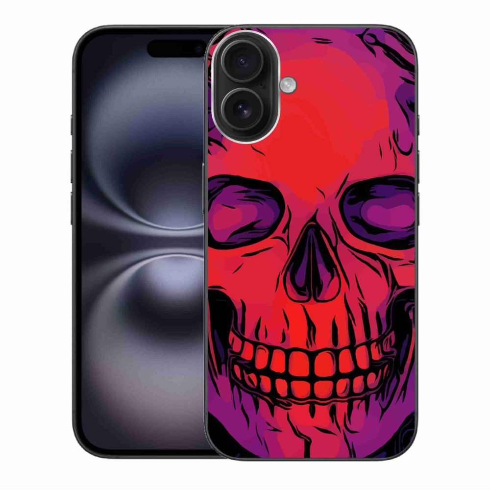 Gelový obal mmCase na iPhone 16 Plus - lebka