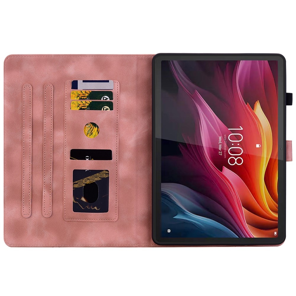 Flowers zavírací pouzdro na Lenovo Tab K11 Plus - růžové