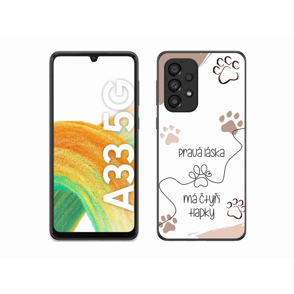 Gelový kryt mmCase na Samsung Galaxy A33 5G - psí motiv 1 bílé pozadí