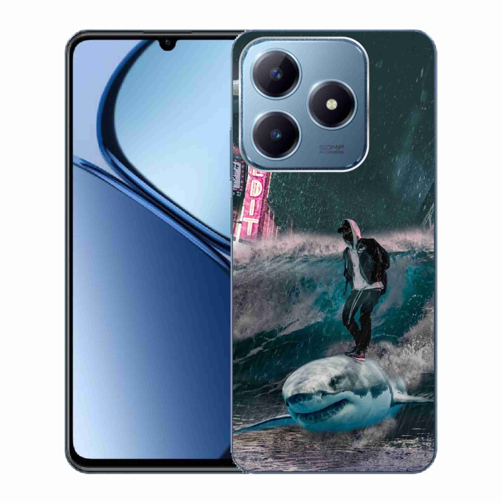 Gelový kryt mmCase na Realme C63 - žralok