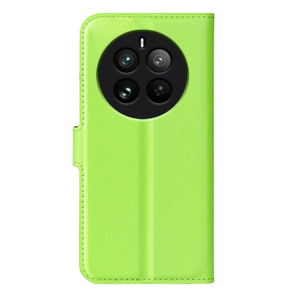 Litchi knížkové pouzdro na Realme 12 Pro 5G/12 Pro+ 5G - zelené