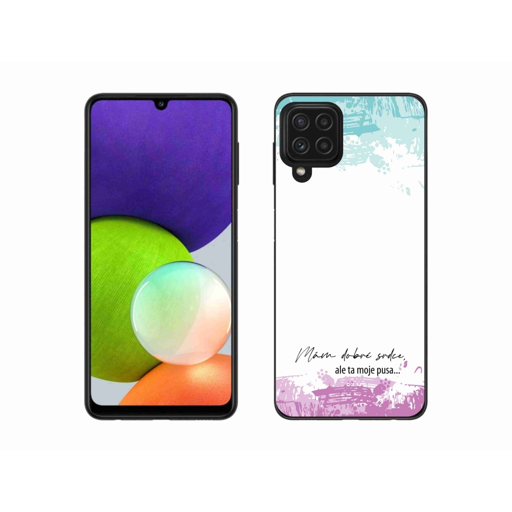 Gelový kryt mmCase na Samsung Galaxy A22 4G - vtipný text 3 bílé pozadí