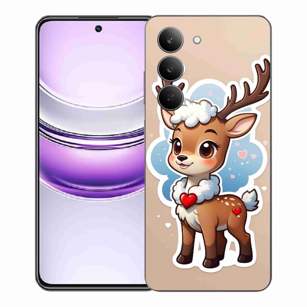 Gelový kryt mmCase na Realme 14x 5G - kreslený sob