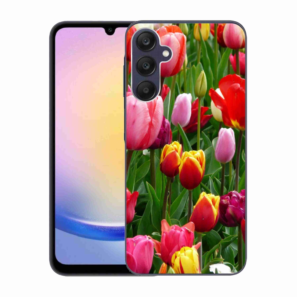 Gelový kryt mmCase na Samsung Galaxy A25 5G - tulipány
