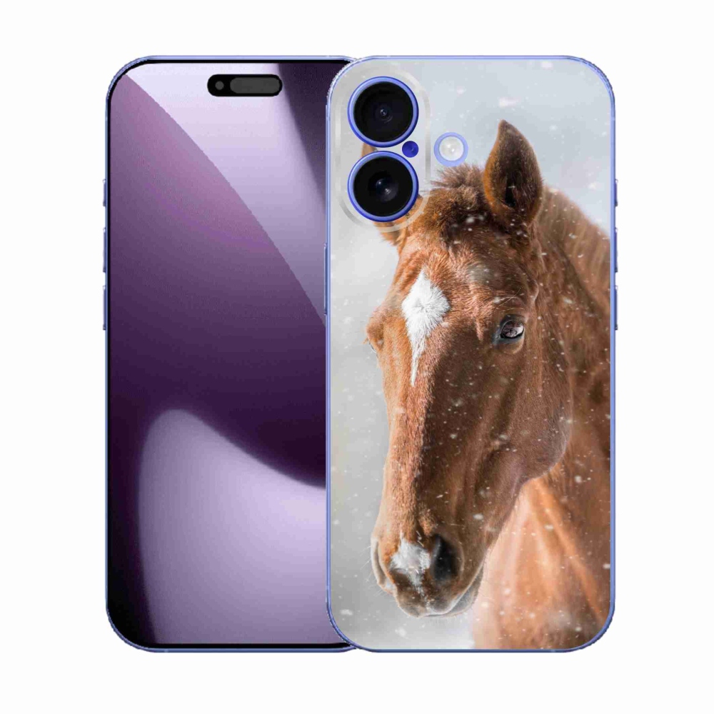 Gelový kryt mmCase na iPhone 17 - hnědý kůň 2