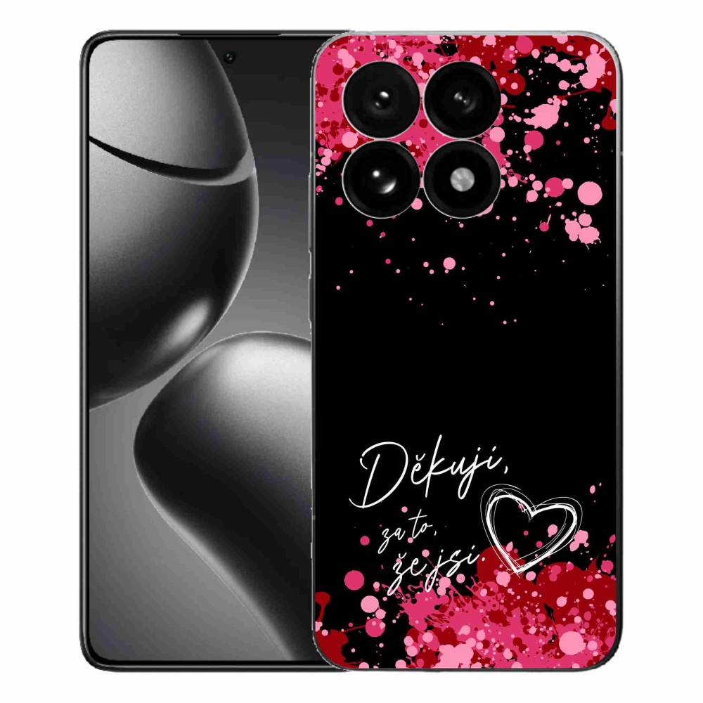 Gelový kryt mmCase na Xiaomi 15T - zamilovaný text 2 černé pozadí