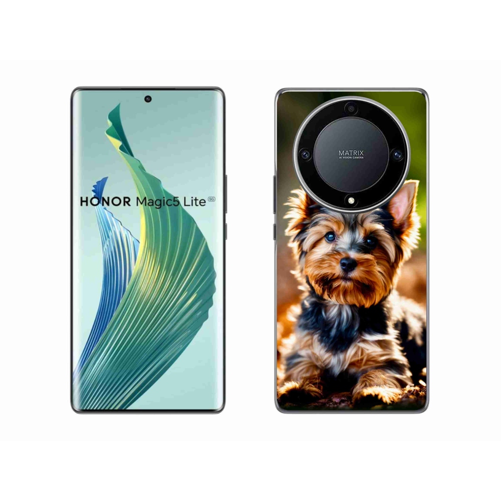 Gelový kryt mmCase na Honor Magic 5 Lite 5G - jorkšír 10