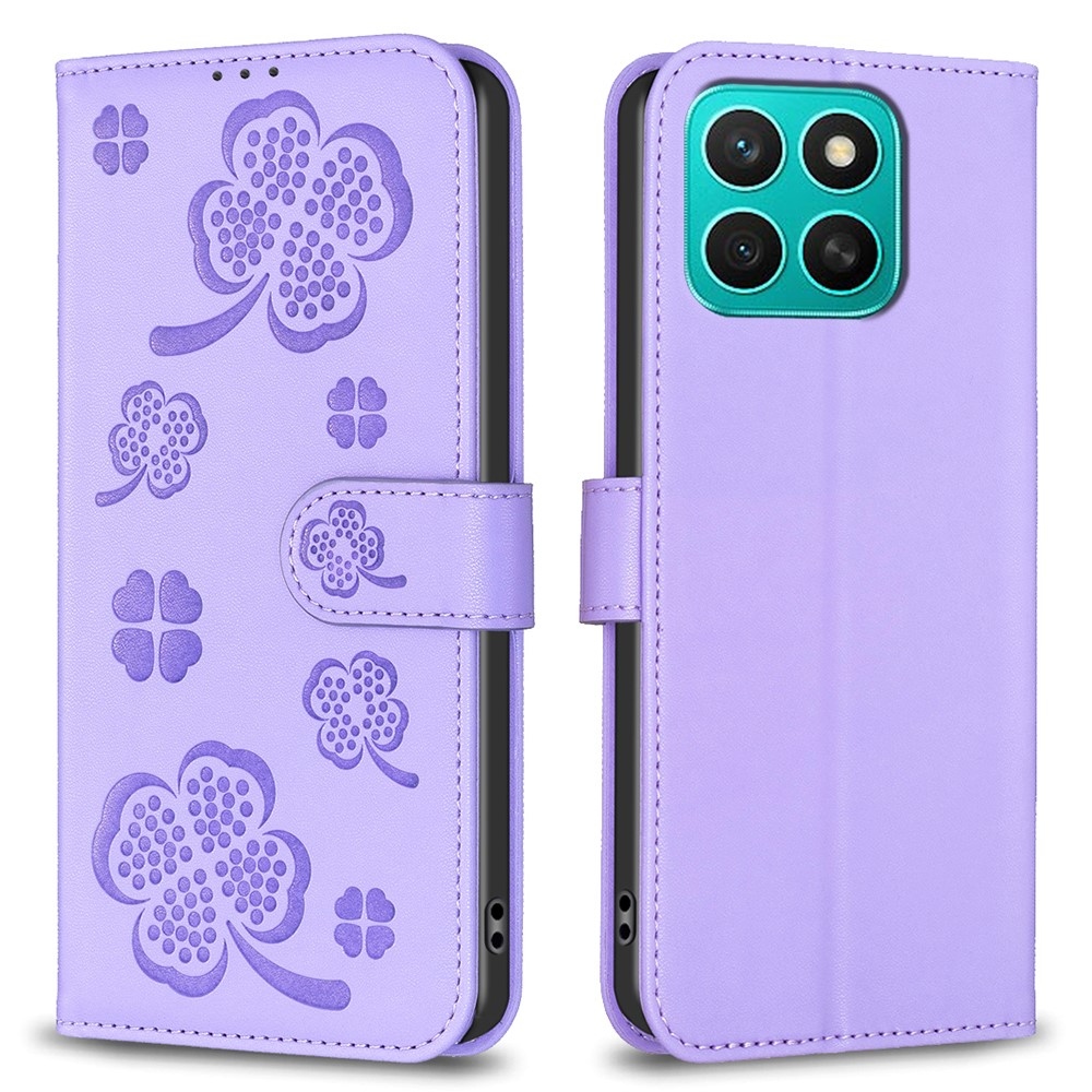 Clover knížkové pouzdro na Honor X8c - fialové