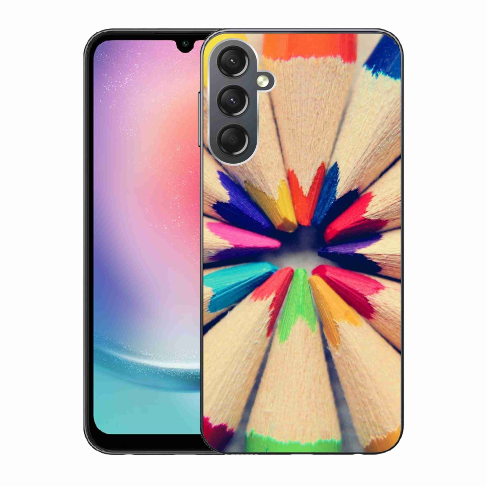 Gelový kryt mmCase na Samsung Galaxy A24 - pastelky 