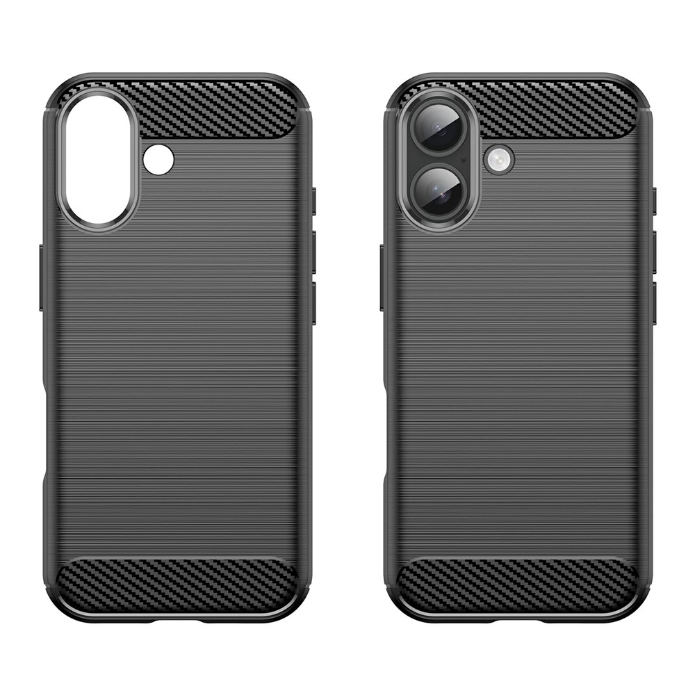 Carbon odolný gelový obal na iPhone 17 - černý