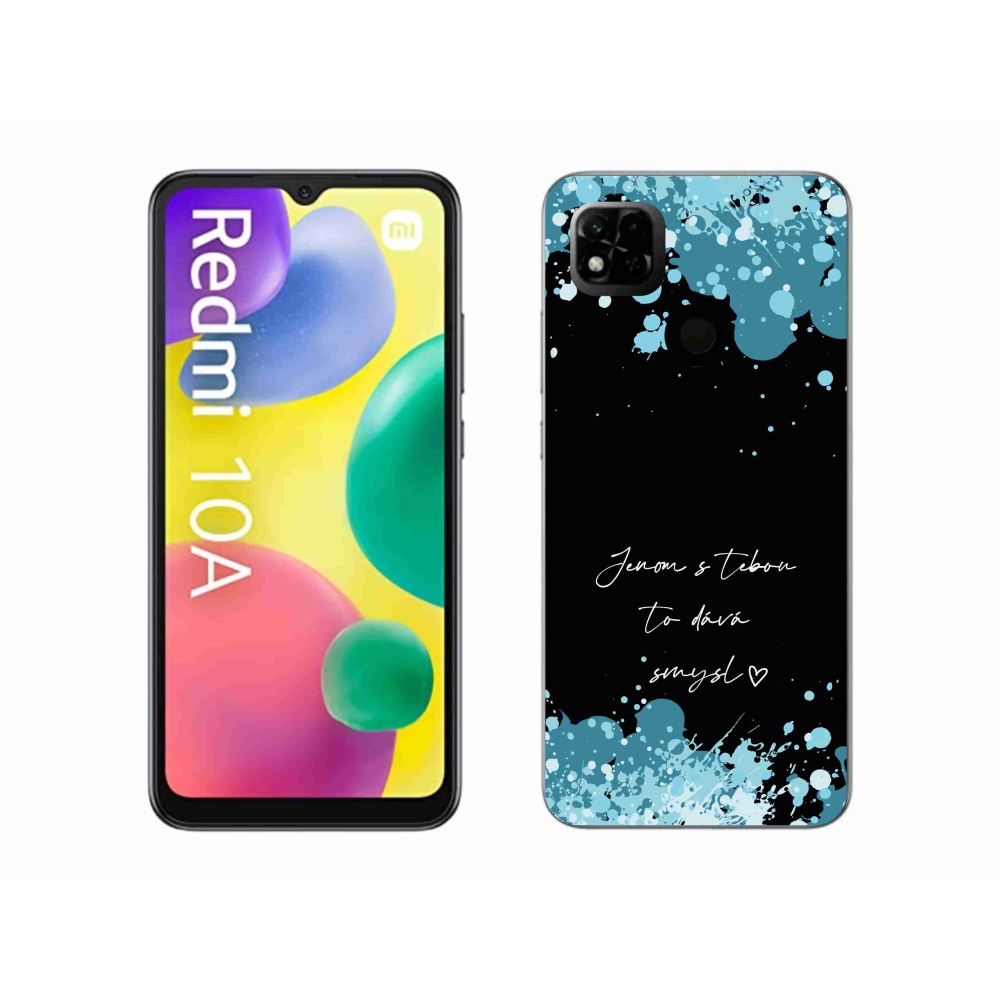 Gelový kryt mmCase na Xiaomi Redmi 10A - zamilovaný text černé pozadí