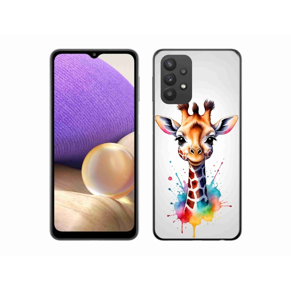 Gelový kryt mmCase na Samsung Galaxy A32 5G - žirafa 1