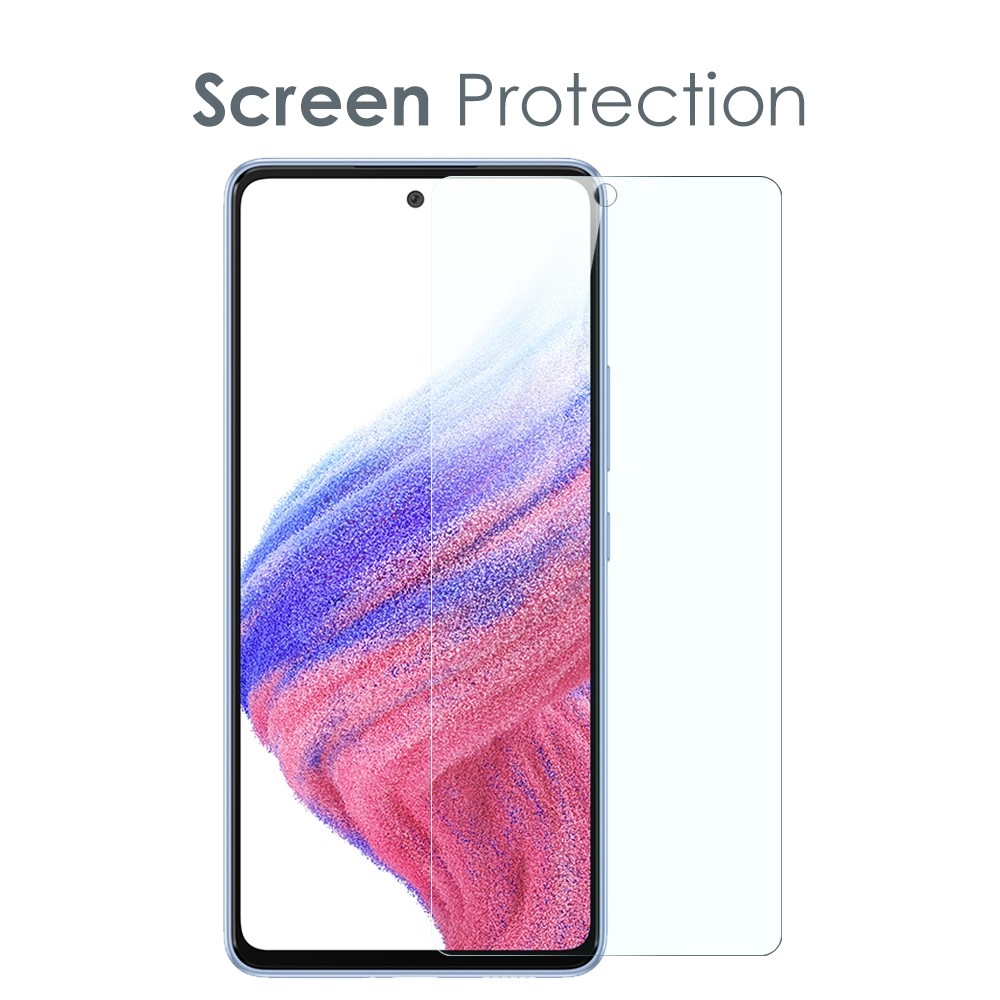 NORTHJO průhledný gelový obal + tvrzené sklo na Samsung Galaxy A53 5G - průhledný