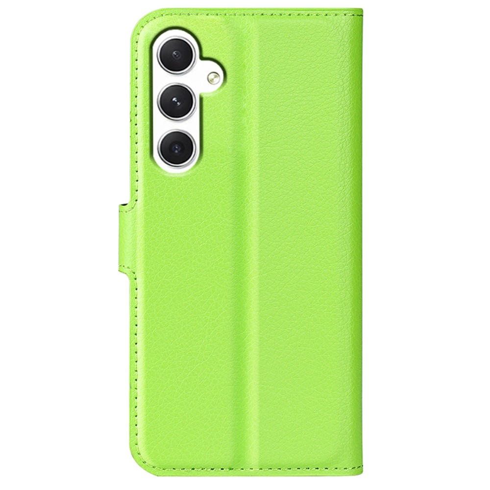 Litchi knížkové pouzdro na Samsung Galaxy S24 - zelené