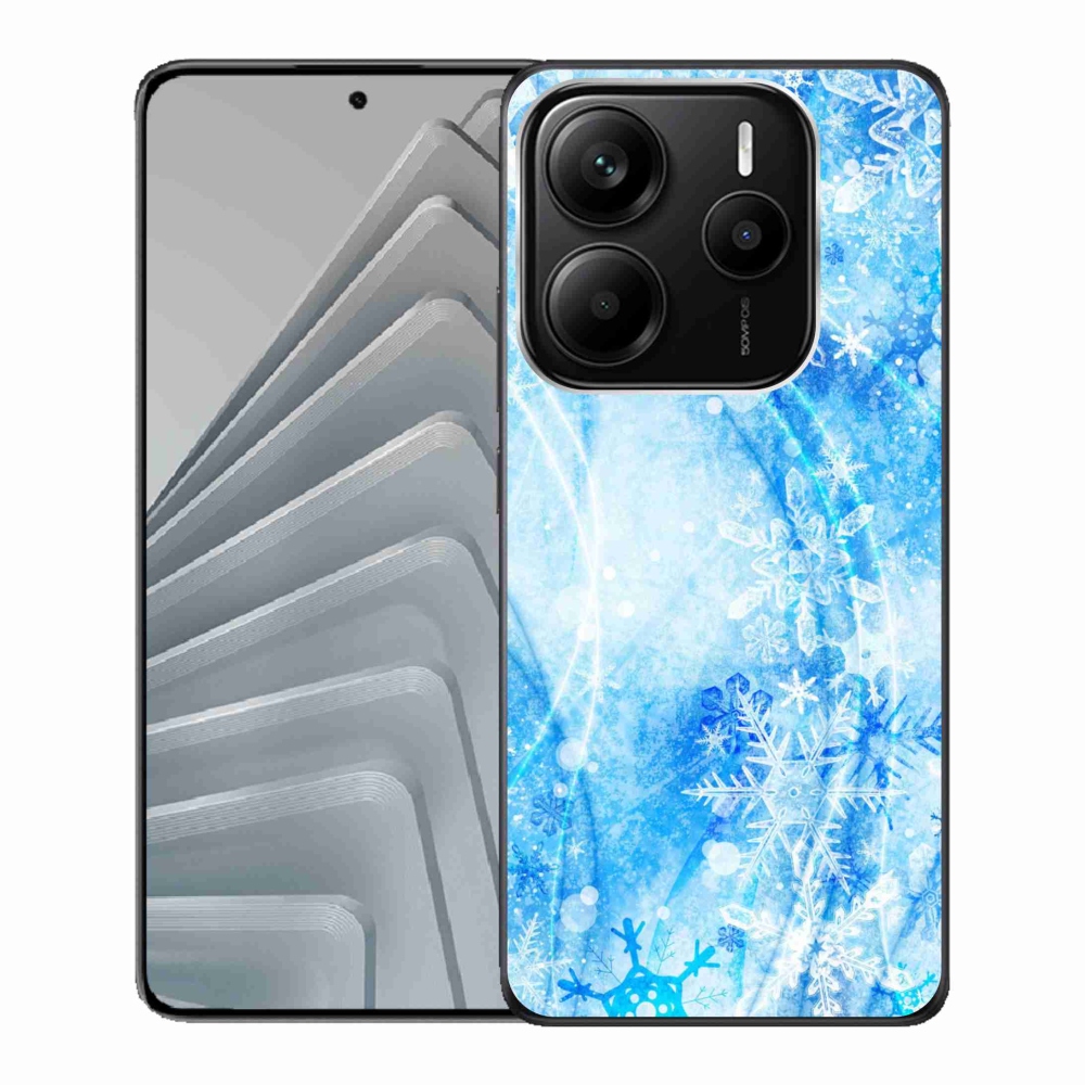 Gelový kryt mmCase na Xiaomi Redmi Note 14 5G - sněhové vločky