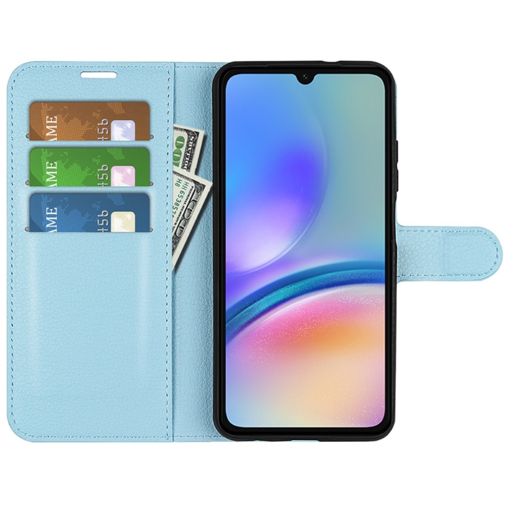 Litchi knížkové pouzdro na Samsung Galaxy A05s - modré