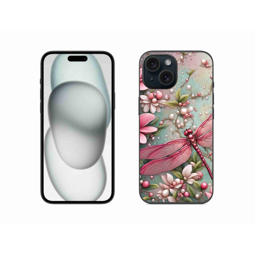 Gelový kryt mmCase na iPhone 15 - vážka