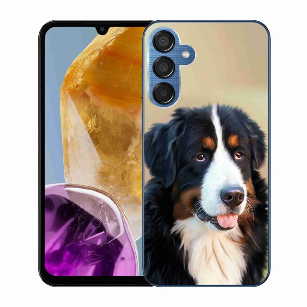 Gelový obal mmCase na Samsung Galaxy M15 5G - bernský salašnický pes