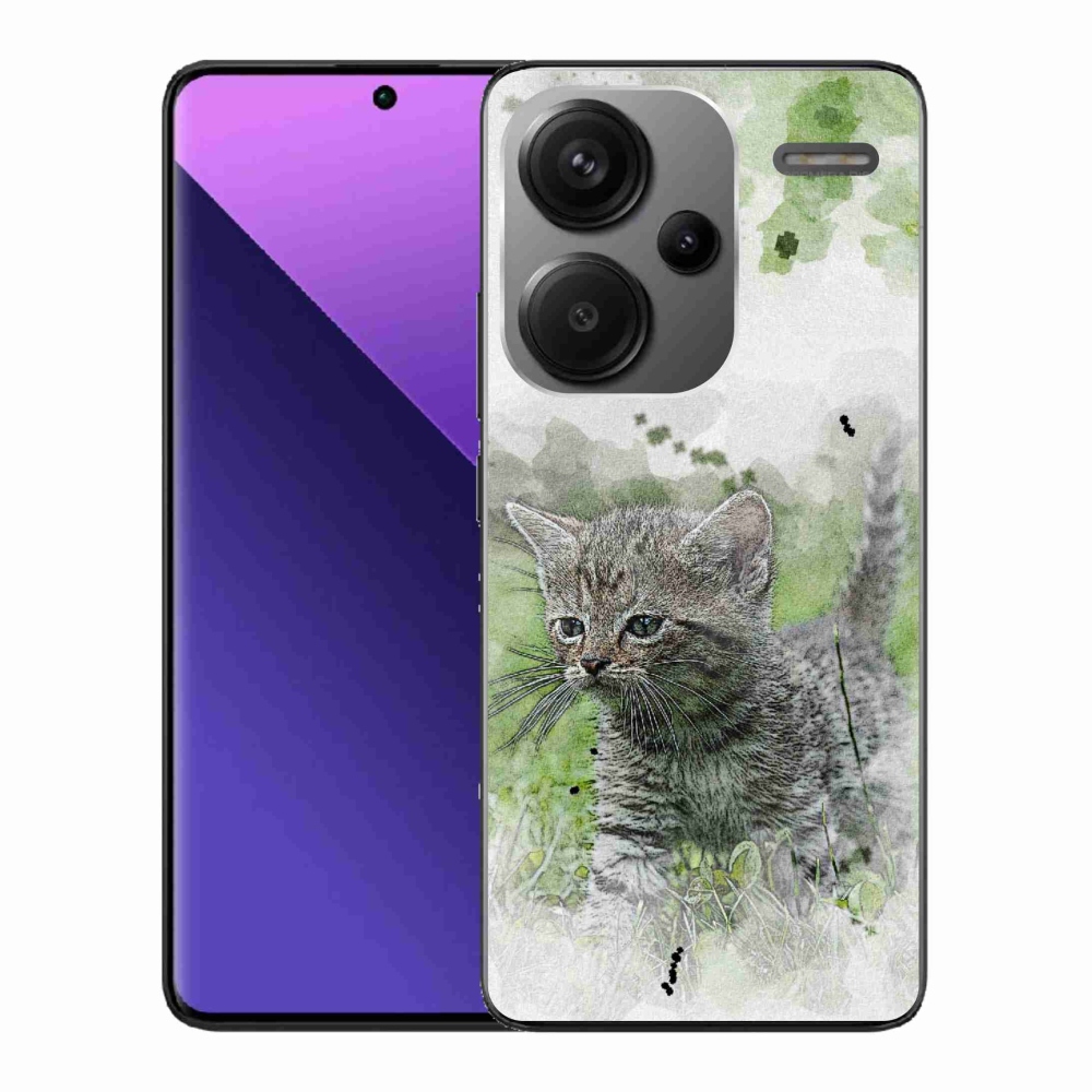 Gelový kryt mmCase na Xiaomi Redmi Note 13 Pro+ 5G - roztomilé kotě 1