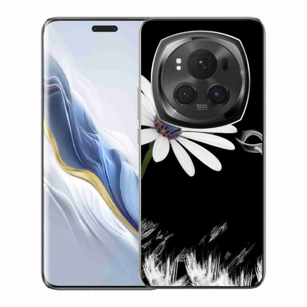 Gelový kryt mmCase na Honor Magic 6 Pro 5G - bílá květina