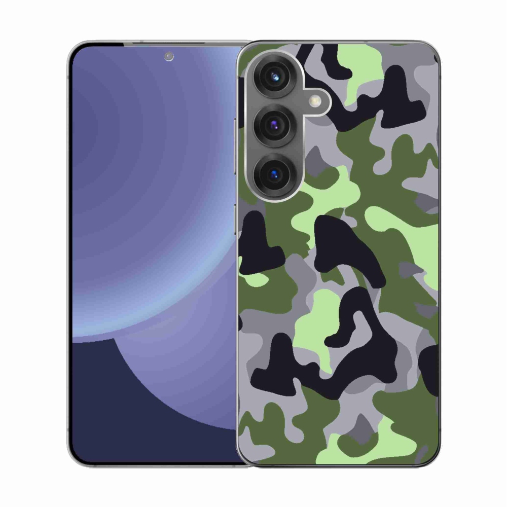 Gelový kryt mmCase na Samsung Galaxy S25 - maskáčový vzor 7