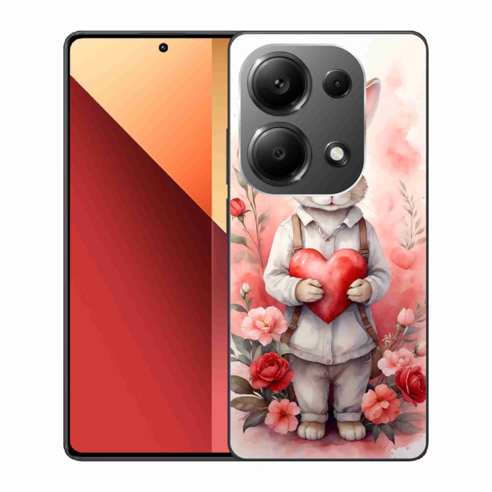 Gelový kryt mmCase na Xiaomi Redmi Note 13 Pro 4G/Poco M6 Pro - zajíc se srdíčkem