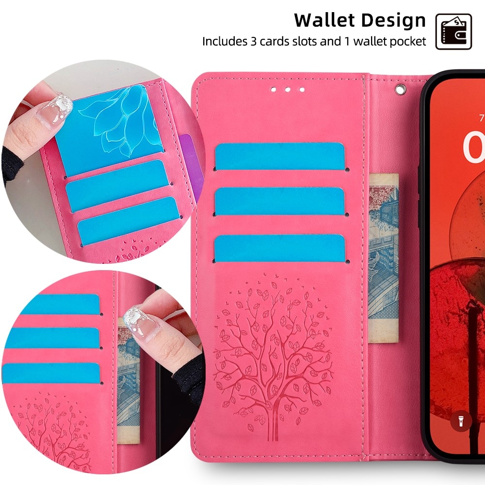 Tree knížkové pouzdro na Huawei Nova 12i - růžové