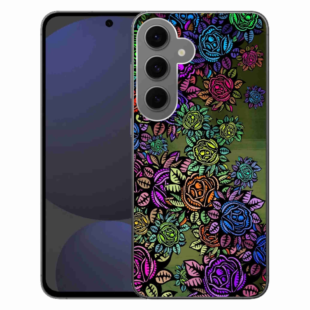 Gelový kryt mmCase na Samsung Galaxy S24 FE - květiny 6
