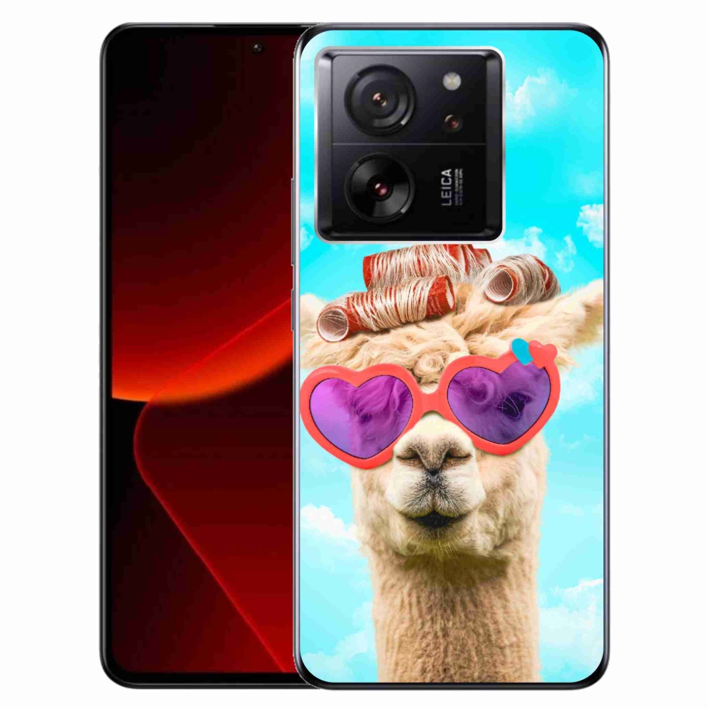 Gelový kryt mmCase na Xiaomi 13T/13T Pro - lama s brýlemi
