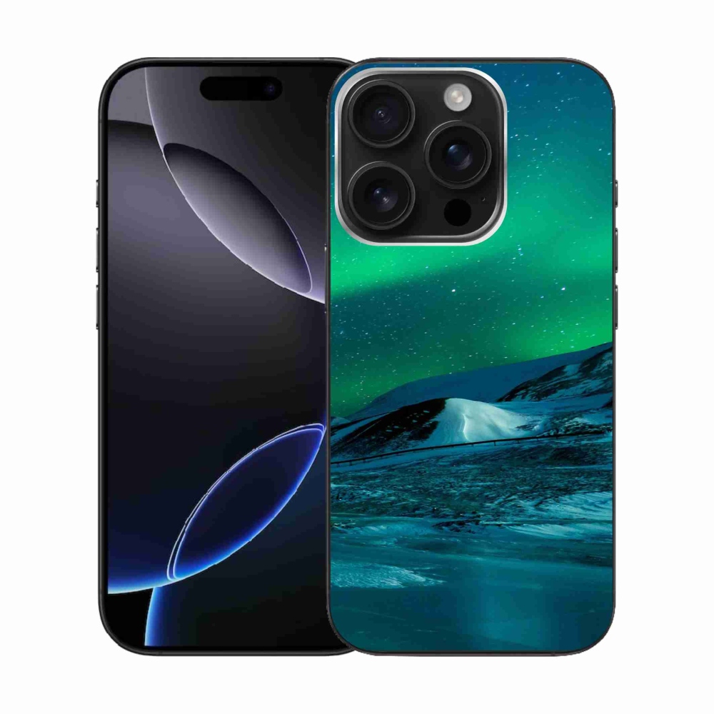 Gelový kryt mmCase na iPhone 16 Pro - polární záře