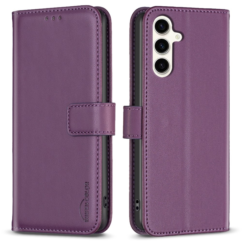 BNF knížkové pouzdro na Samsung Galaxy S23 FE - tmavěfialová