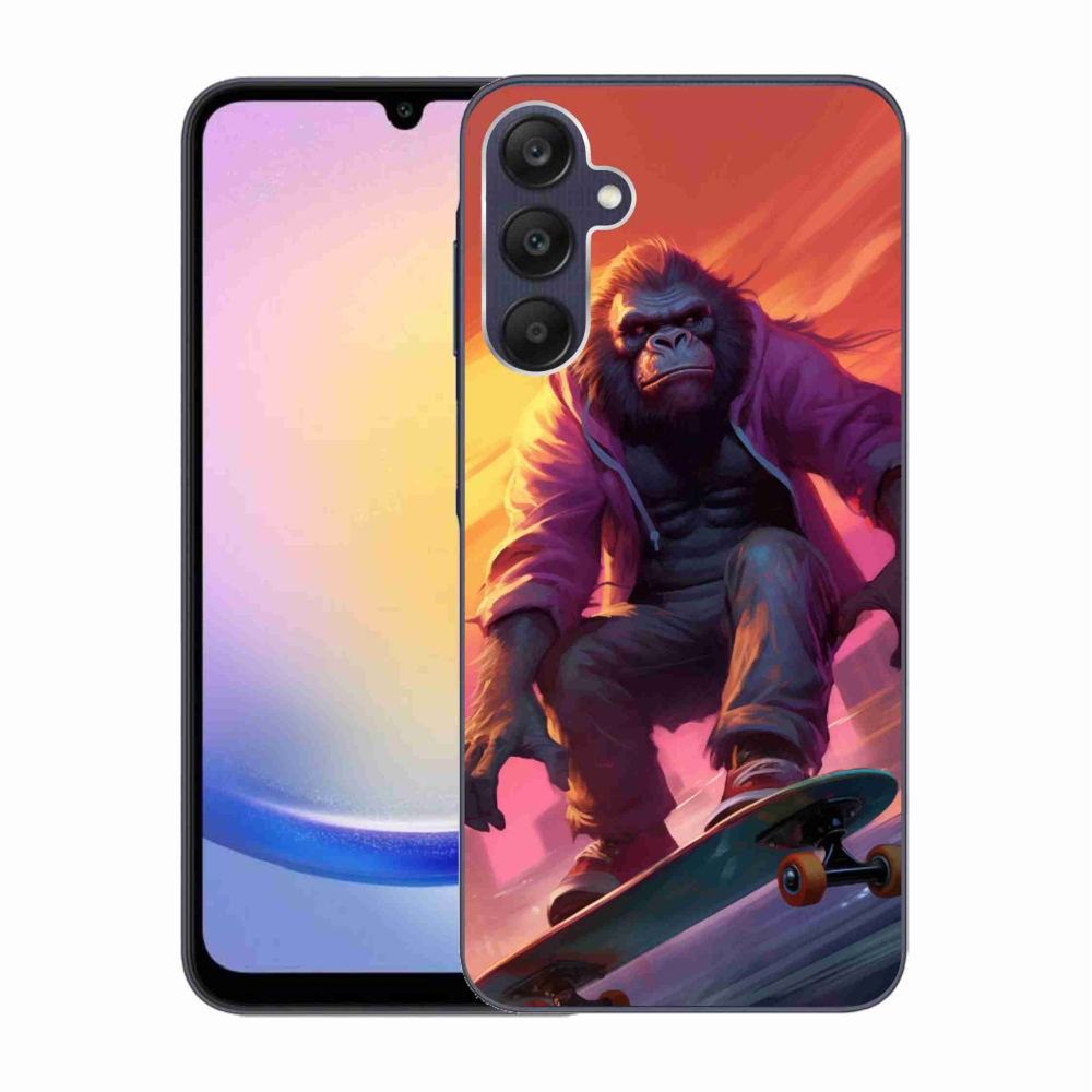 Gelový kryt mmCase na Samsung Galaxy A25 5G - gorila na skateboardu