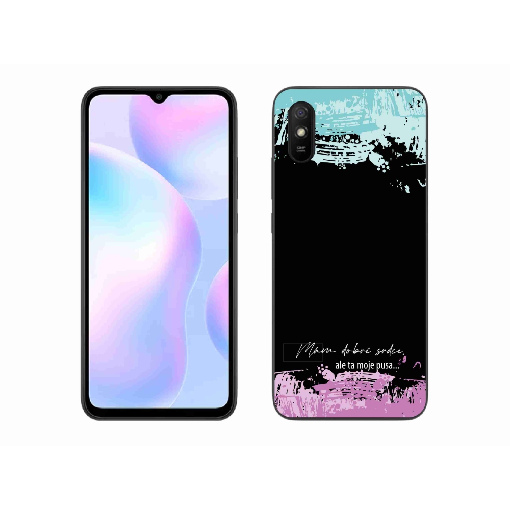 Gelový kryt mmCase na Xiaomi Redmi 9AT - vtipný text 3 černé pozadí
