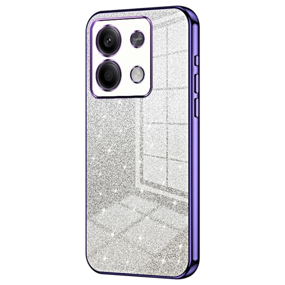 Cut gelový třpytivý obal na Xiaomi Redmi Note 13 5G - fialový