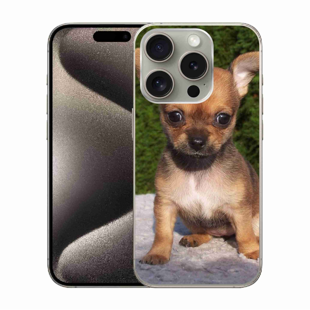 Gelový obal mmCase na iPhone 15 Pro - čivava 3