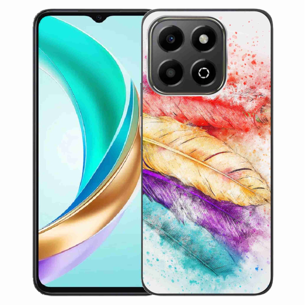 Gelový kryt mmCase na Honor X6b - barevné peří