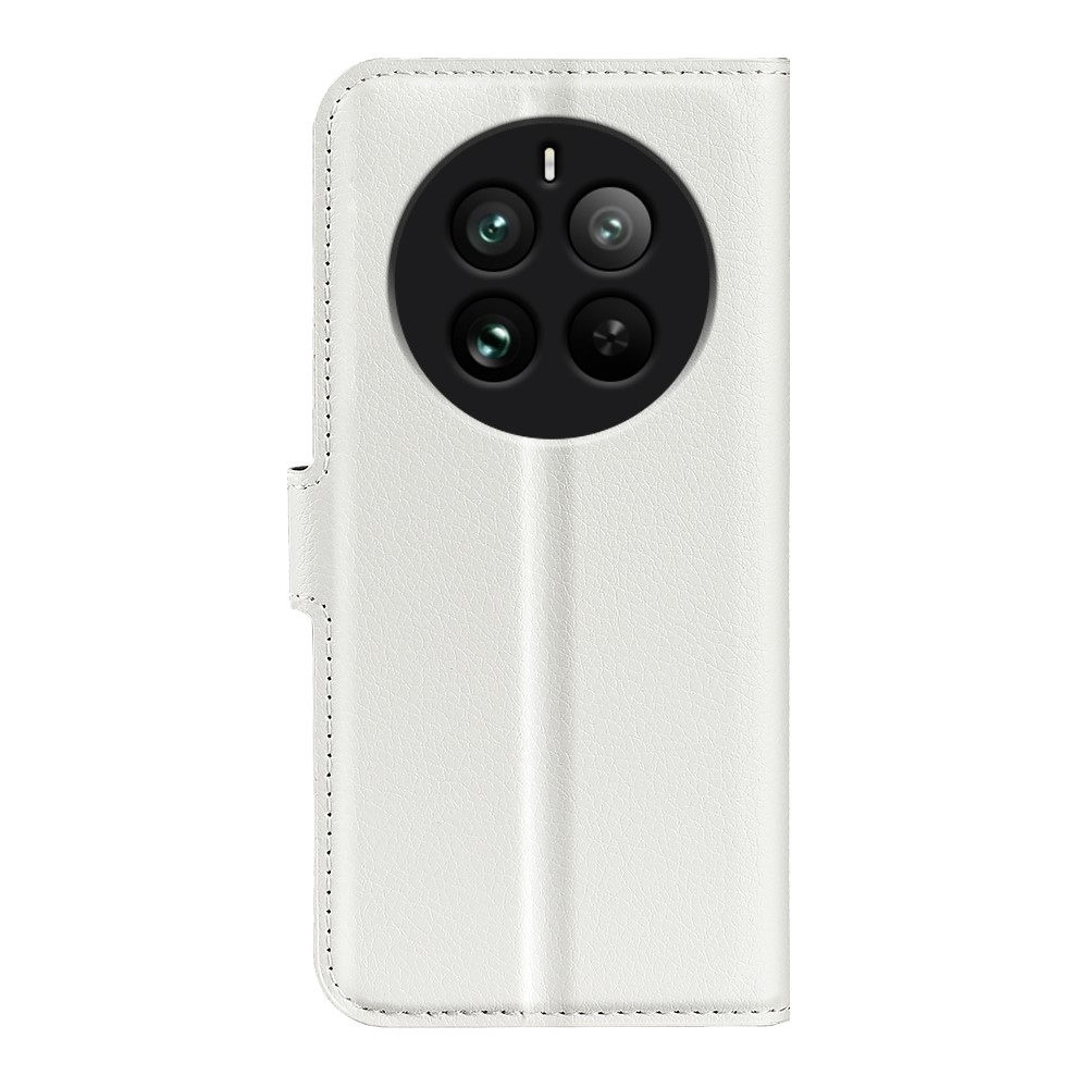 Litchi knížkové pouzdro na Realme 12 Pro 5G/12 Pro+ 5G - bílé