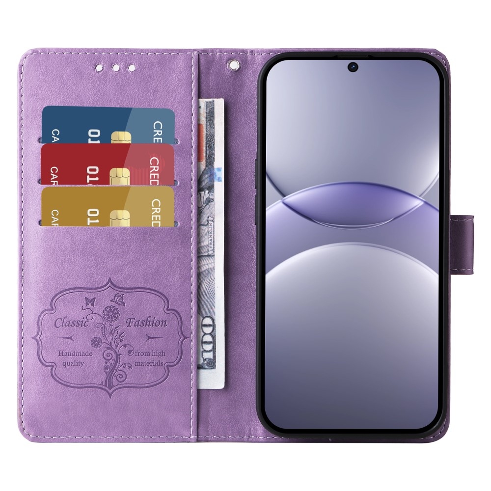 Flowery knížkové pouzdro na Huawei Nova 13 5G - světlefialové