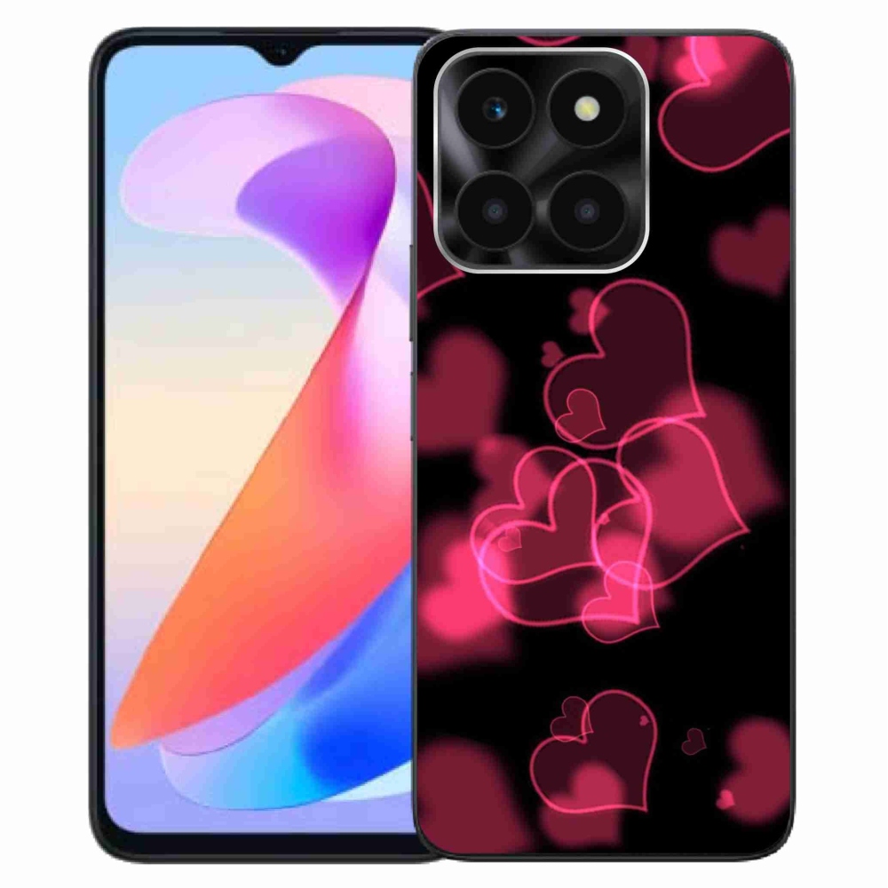 Gelový kryt mmCase na Honor X6a - červená srdíčka