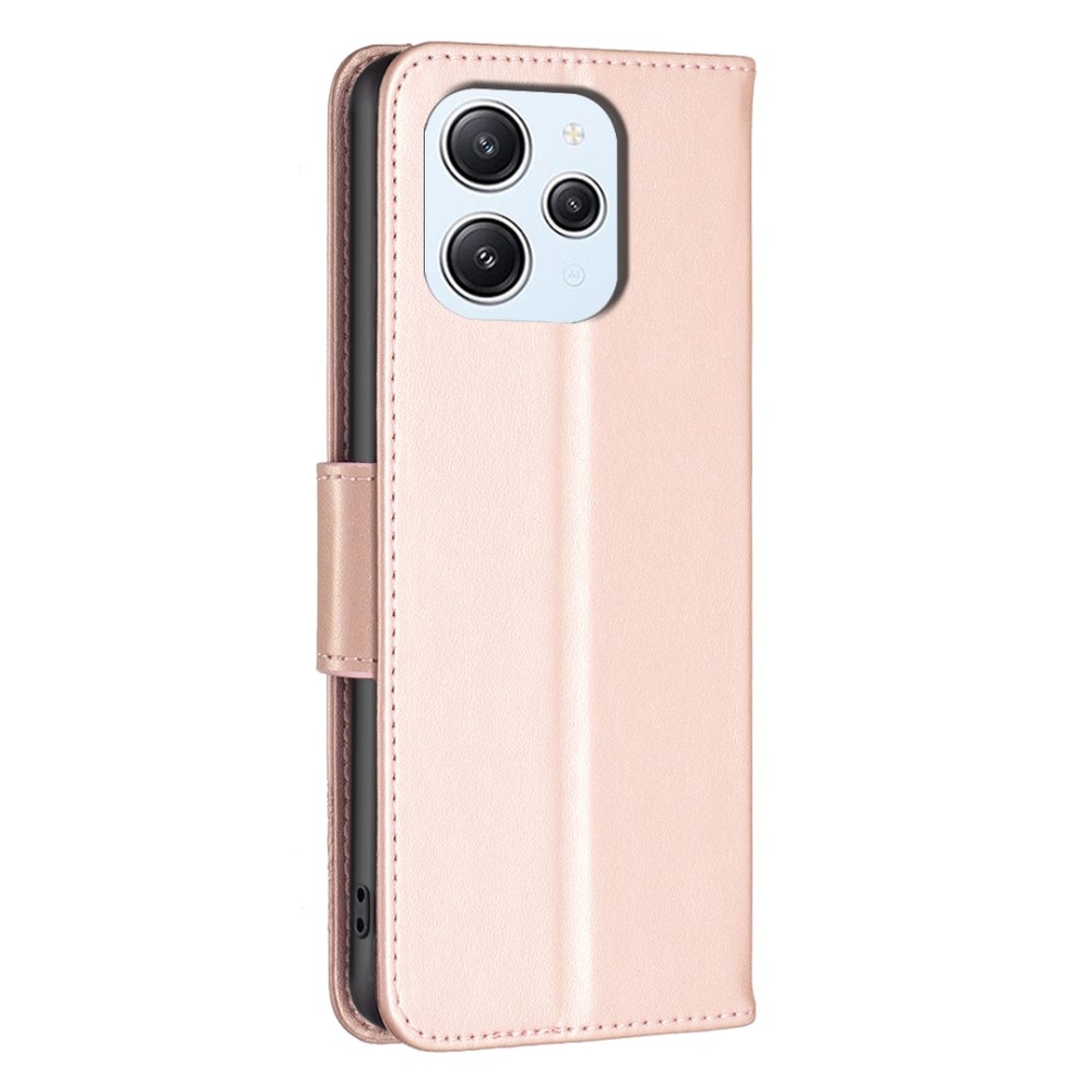 Butterfly knížkové pouzdro na Xiaomi Redmi 12 4G/5G - růžovozlaté
