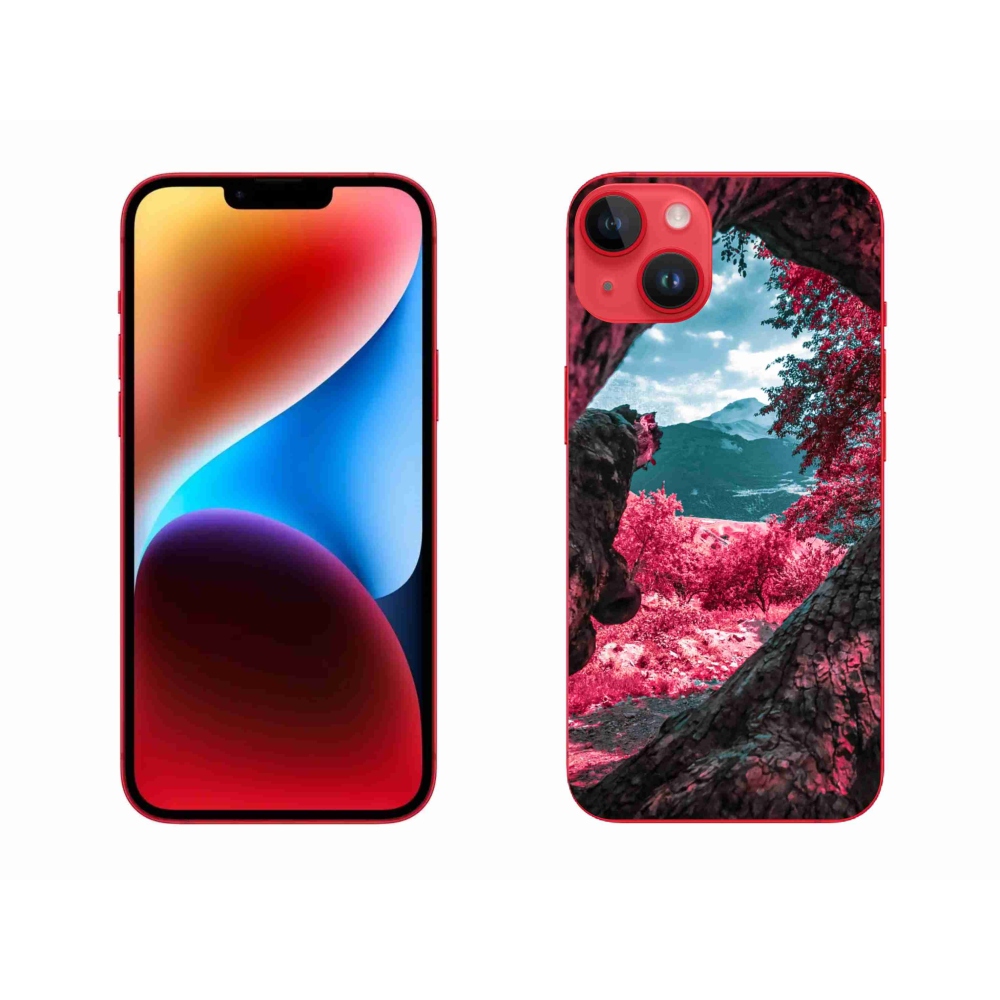 Gelový kryt mmCase na iPhone 14 Plus - výhled na hory