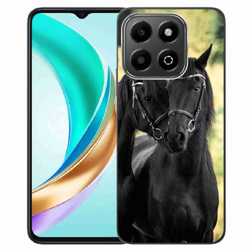 Gelový kryt mmCase na Honor X6b - dva černí koně