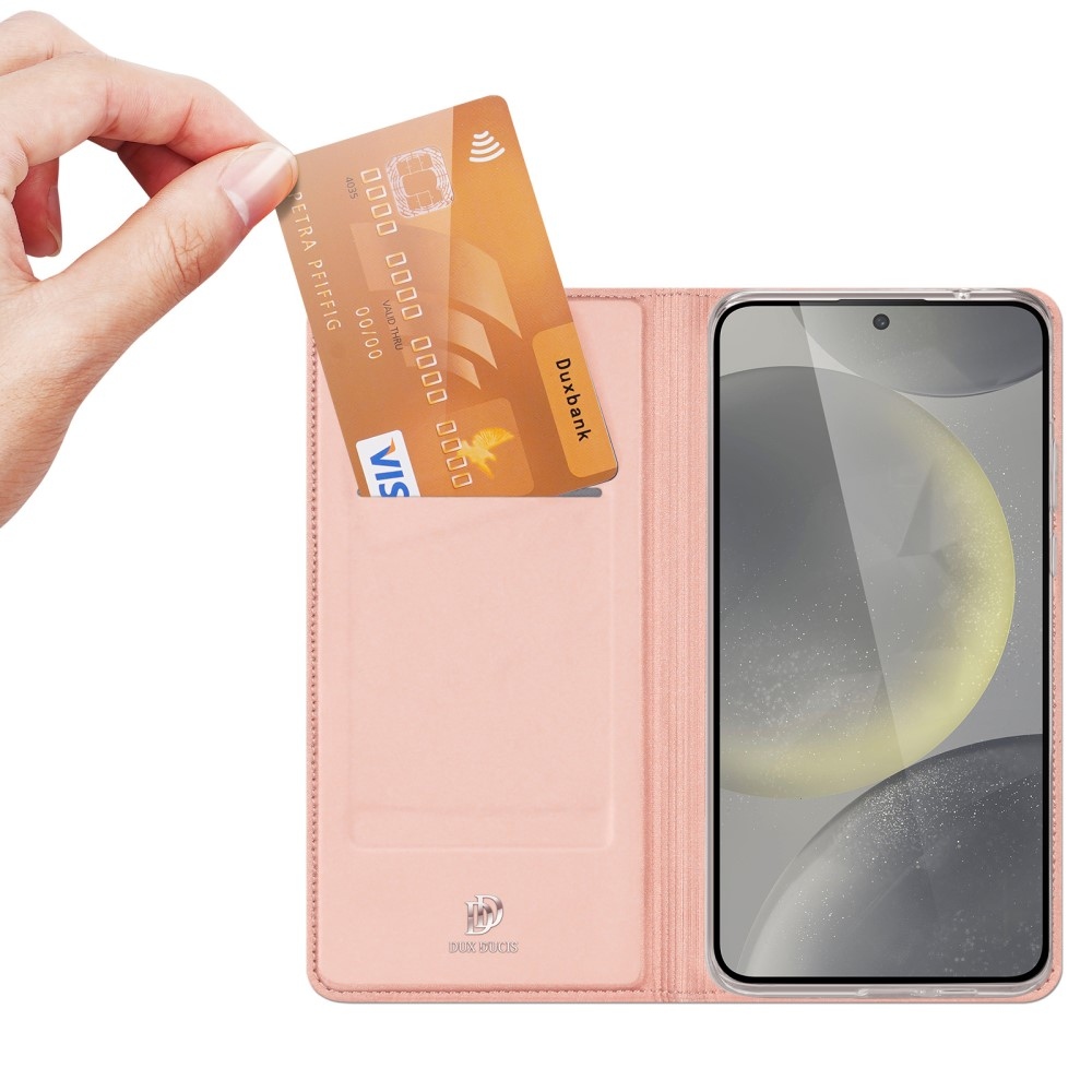 DUX knížkové pouzdro na Samsung Galaxy S24 FE - růžovozlaté