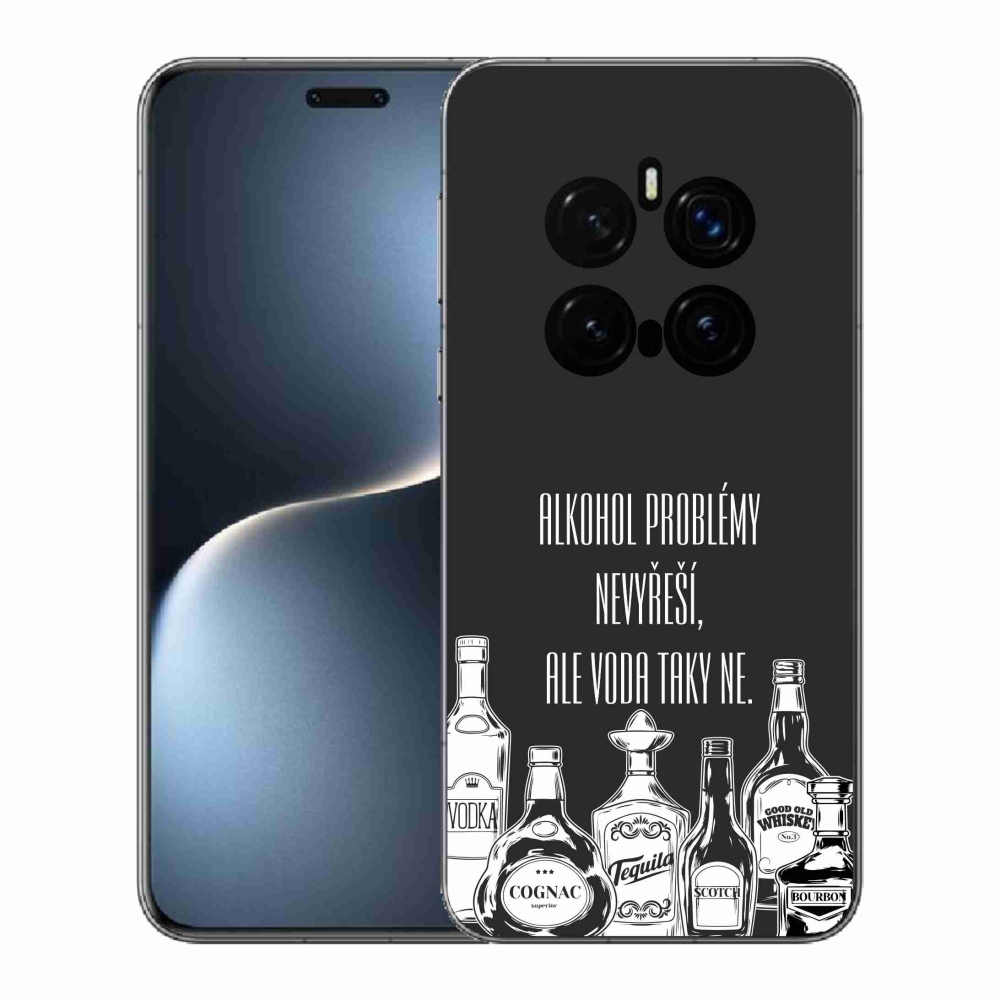 Gelový kryt mmCase na Honor Magic 7 Pro 5G - vtipný text černé pozadí