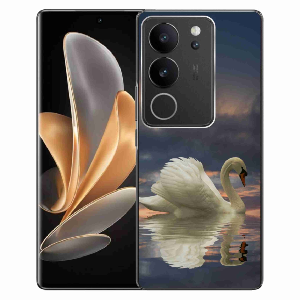 Gelový kryt mmCase na Vivo V29 5G - labuť