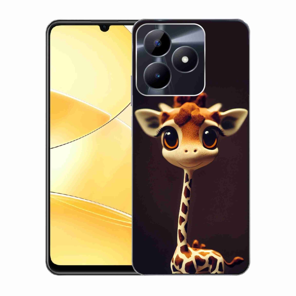 Gelový kryt mmCase na Realme C51/C53 - malá žirafa